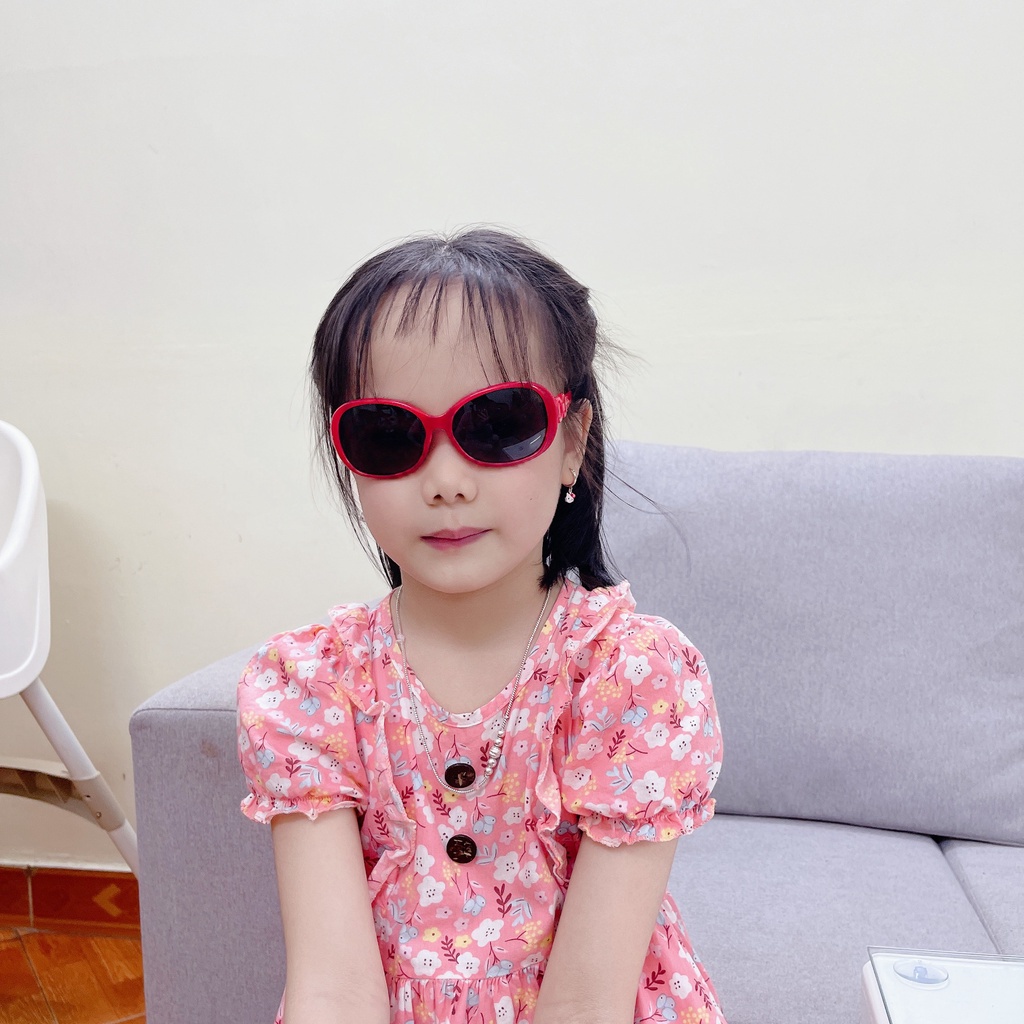 Kính chống nắng ôm sát mặt cho bé trai bé gái nhiều màu sắc, gọng kính mát phong cách hàn quốc chống tia uv400 chống bụi