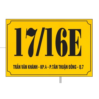 Bảng số nhà - biển số nhà, bảng công ty bằng mica nhiều kích thước