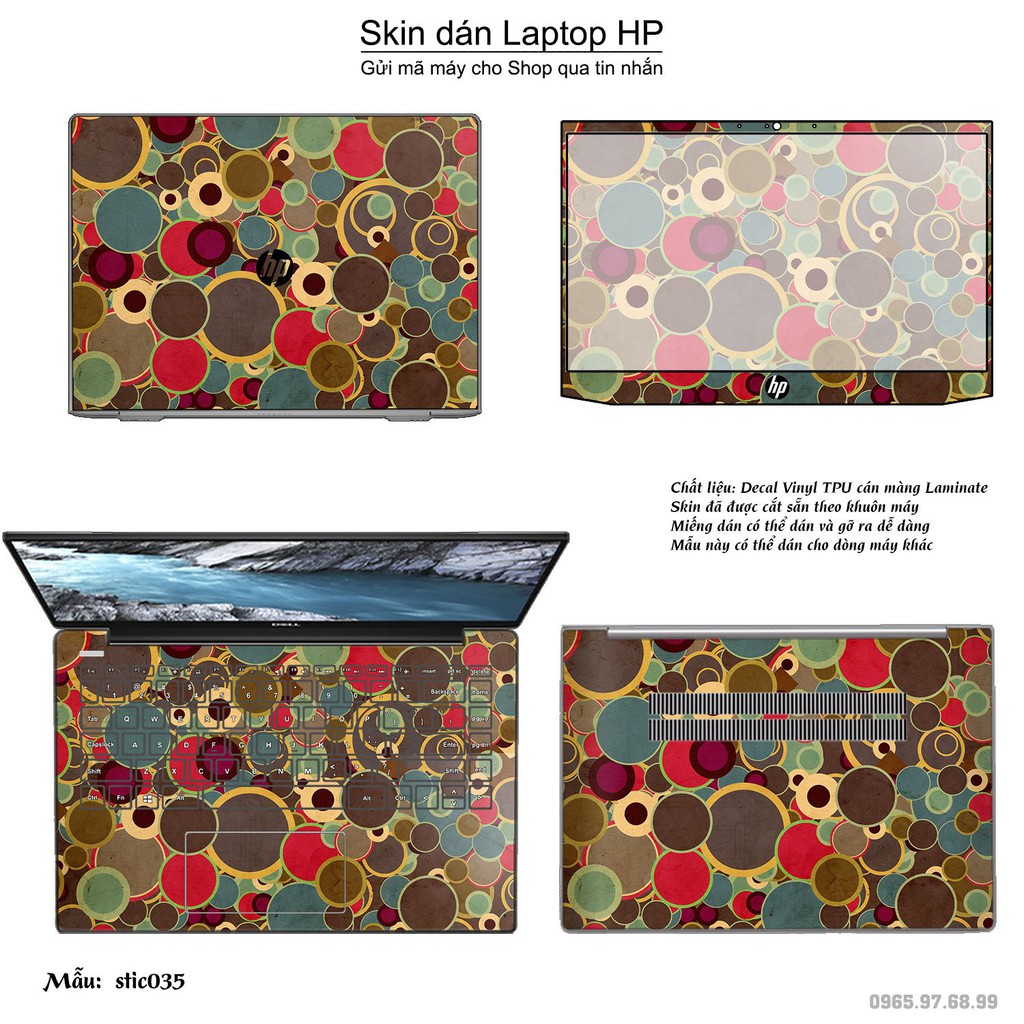 Skin dán Laptop HP in hình Hoa văn sticker _nhiều mẫu 6 (inbox mã máy cho Shop)