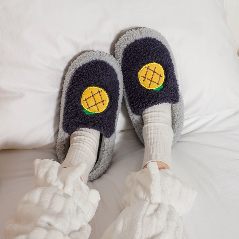 Dép bông đi trong nhà đế dày giữ ấm thiết kế mới đáng yêu phù hợp cho nữ