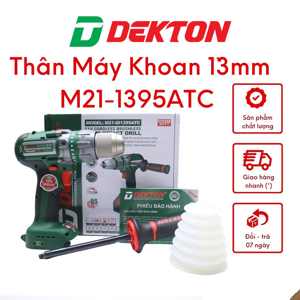 Thân Máy  Khoan Đầu Cặp 13mm Dekton Trang Bị Anti KickBack / M21-ID1395ATC / 3 Chức Năng - 95Nm / Chân Pin Makita