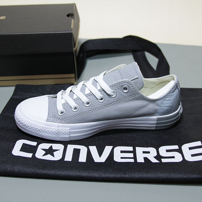 Giày Converse thấp cổ da xám CTDX05