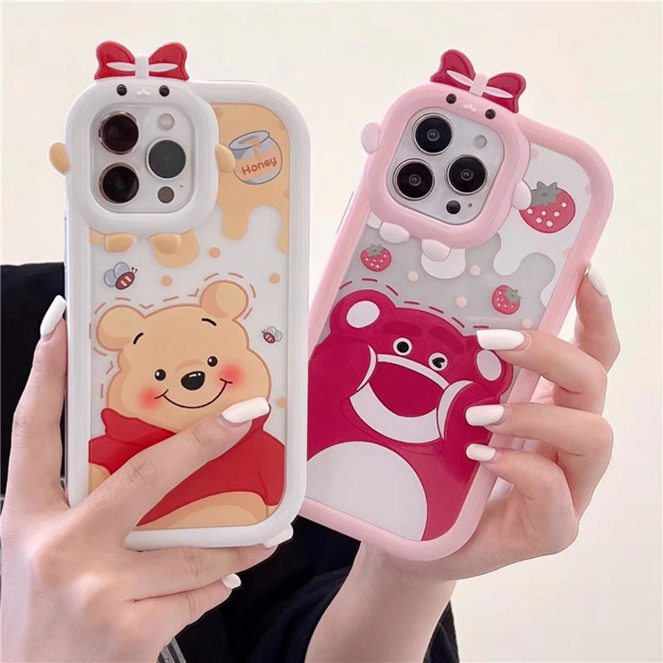 Ốp Điện Thoại Silicon Mềm Hình Winnie The Pooh 3D Cho iPhone 13 12 11 Pro MAX X XR XS MAX 12Pro 13Pro