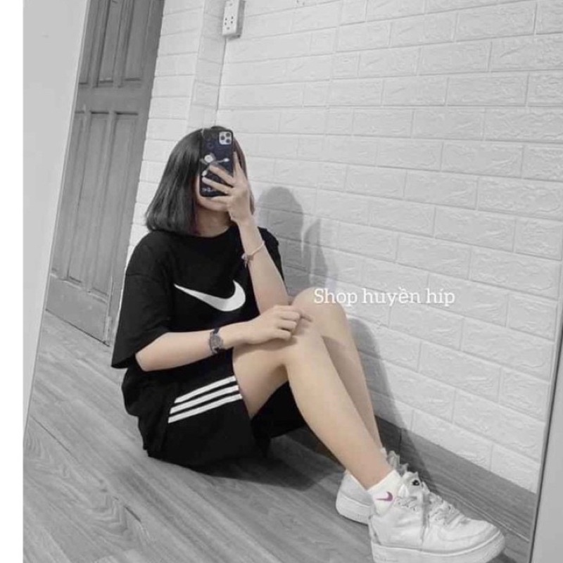 Quần Short Đen 3 Sọc Trắng L.Y Store Unisex [FREESHIP]  Shorts đùi thể thao basic form rộng, sooc thun nam nữ Ulzzang