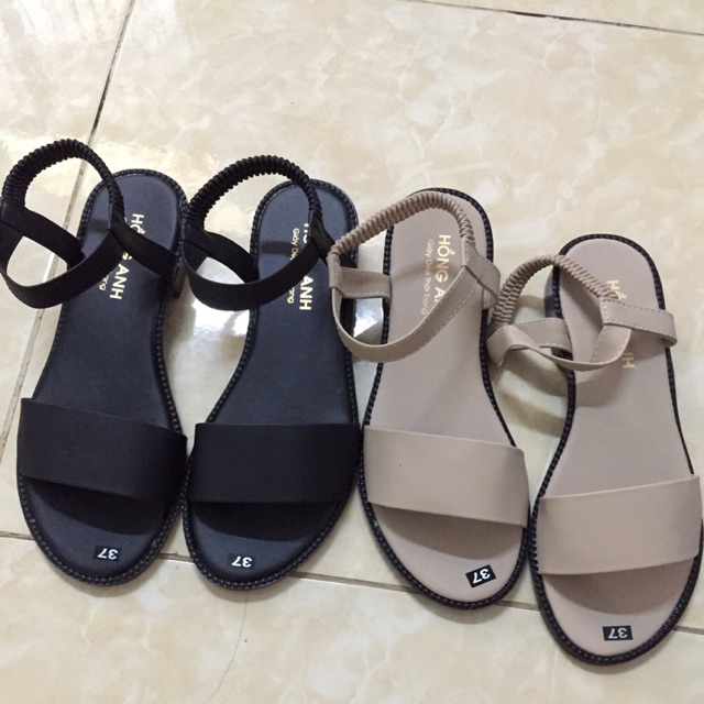 Sandal da lỳ quai ngang