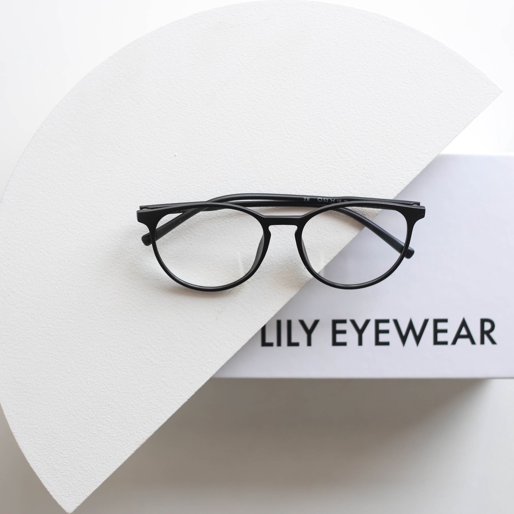 Gọng kính nam nữ Lilyeyewear mắt tròn chất liệu nhựa cao cấp nhiều màu sắc C0003