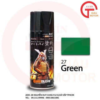 162 _ Sơn xit Samurai 162 màu xanh lá cây _ Green _ Tốt, ship nhanh, giá rẻ