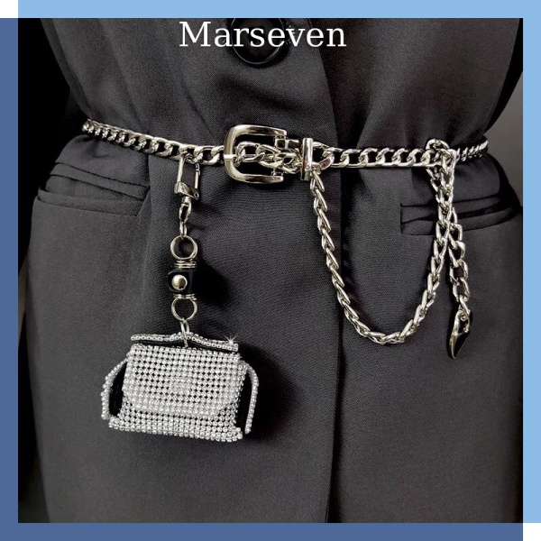 Thắt Lưng Mỏng Bằng Kim Loại Đính Đá Lấp Lánh Thời Trang Dành Cho Nữ