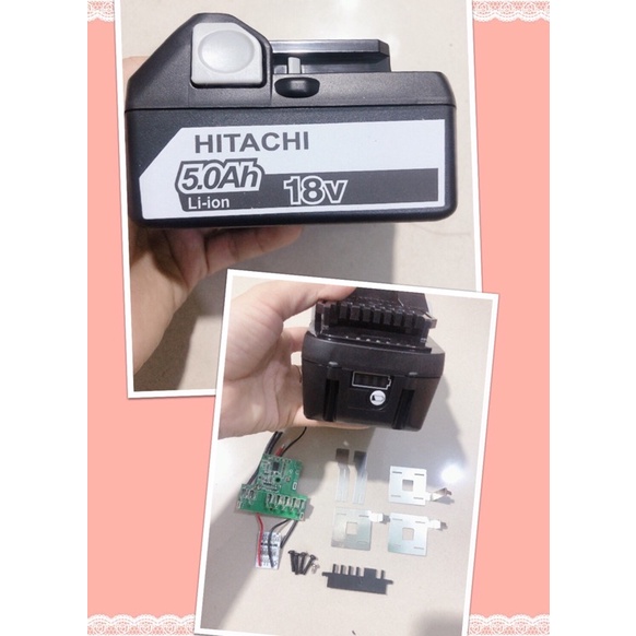 Vỏ mạch Hitachi 18v 5A có leb báo pin .mạch nhận sạc zin