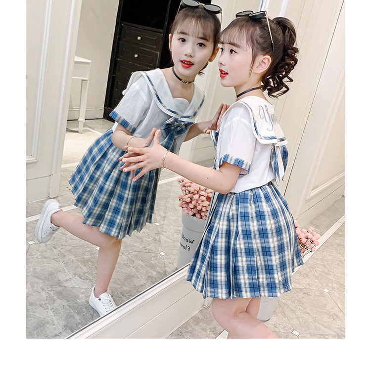 Set Áo Thun Ngắn Tay Và Chân Váy Thời Trang Cho Bé Gái 2-10 Tuổi