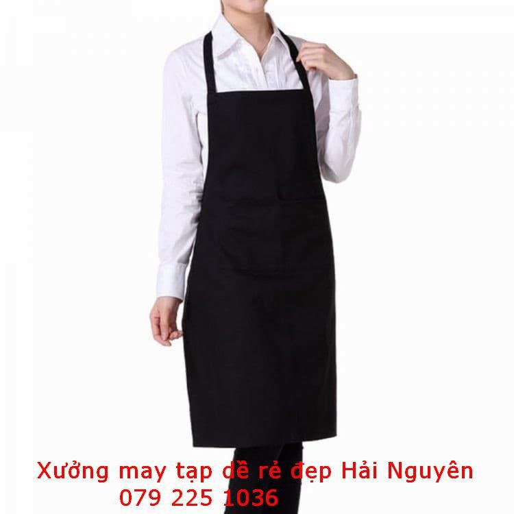 Tạp dề Yếm màu đen, nâu, đỏ đô, xanh đen, xanh két, Kaki Cotton Hàn Quốc,unisex, chất đẹp, may tinh xảo