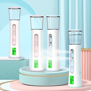 Máy phun sương nano 2 đầu mini cầm tay có màn hình led có thể sạc lại