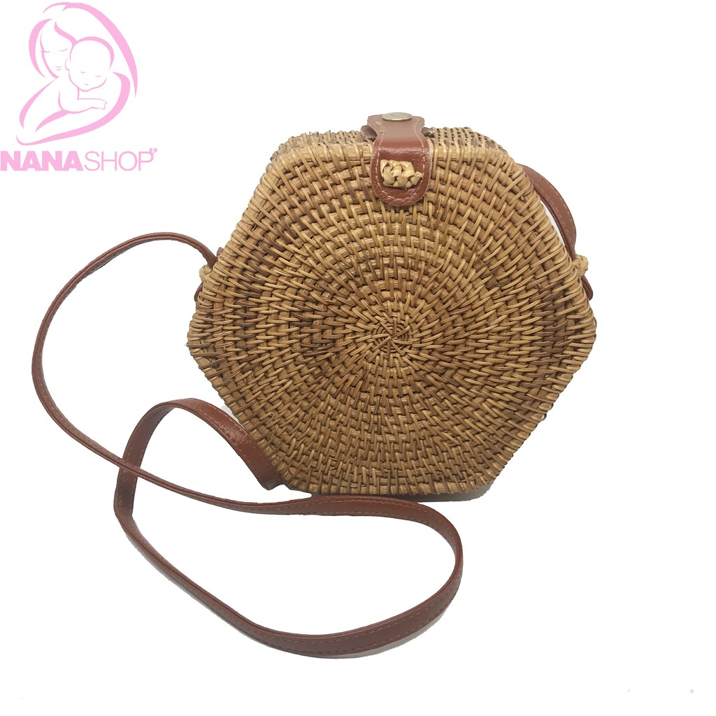Túi cói lục lăng handmade phong cách VIntage