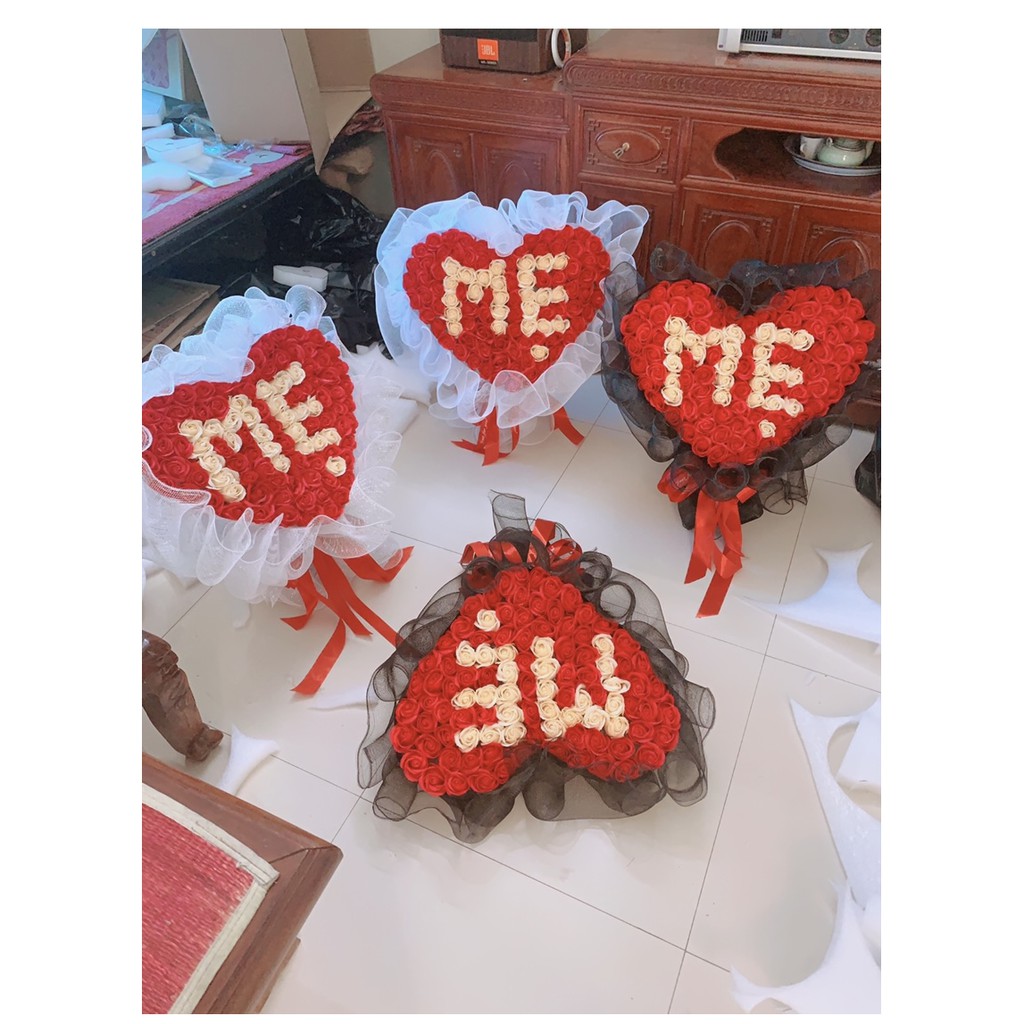 Bó hoa sáp thơm cao cấp 100 bông mẹ