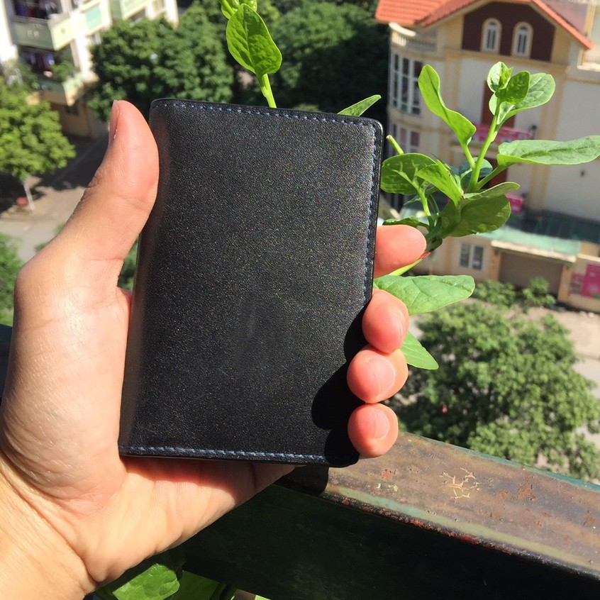 Ví Da Mini Cao Cấp Nhiều Ngăn Đựng Tiền Thẻ Card -DA BÒ 100%-FULL BOX
