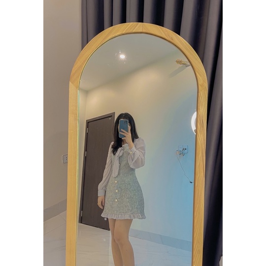 Váy dạ tweed dài tay công sở
