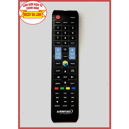 Điều khiển Remote Tivi Asanzo Model 25S200T2 , K25T1 , 2501 , 25T350 , 2410T