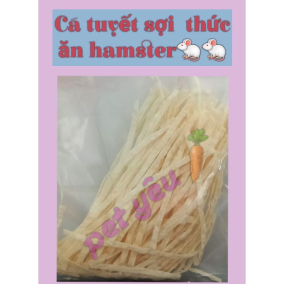 Cá tuyết sợi (20Gr) Rẻ ❤thức ăn hamster nhím sóc siêu thơm ✌