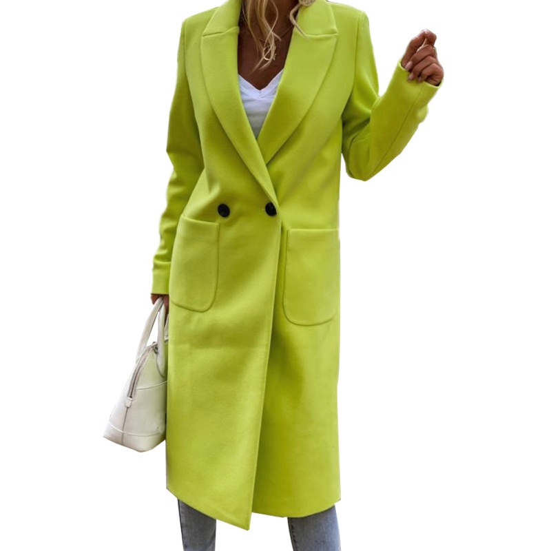 Áo Khoác Len Dáng Dài Thời Trang Thu Đông Cho Nữ