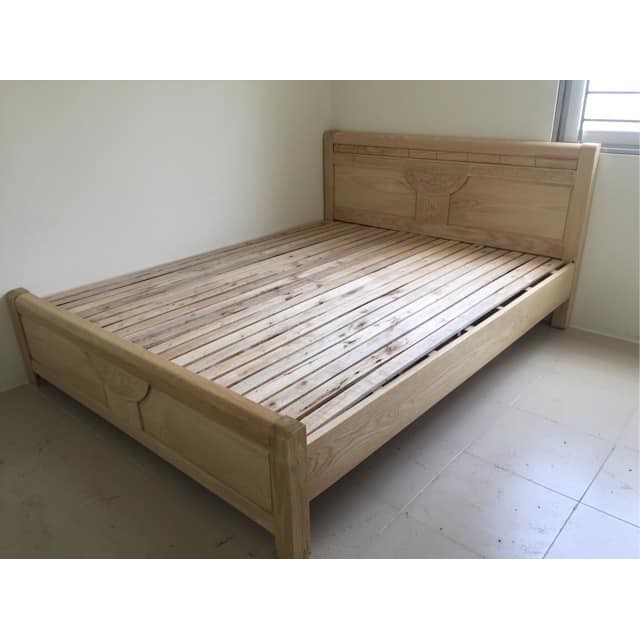Giường gỗ sồi tự nhiên giá rẻ Hà Nội