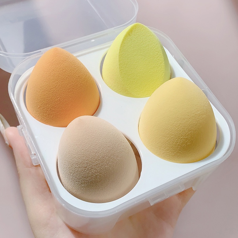 [Hàng mới về] Mút trang điểm hình quả trứng / giọt nước sử dụng được dạng ướt và khô đa năng