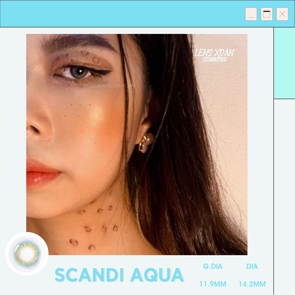 KÍNH ÁP TRÒNG SCANDI AQUA- OLENS: LENS XANH DƯƠNG SÁNG TÂY | LENS XOẮN