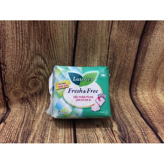  Lô 6 gói bvs Laurier Fresh Free Siêu Mỏng Cánh gói 8 miếng