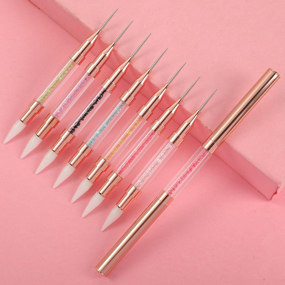 ZAIJIE24 Bút Sáp Hai Đầu Đính Pha Lê Lấp Lánh