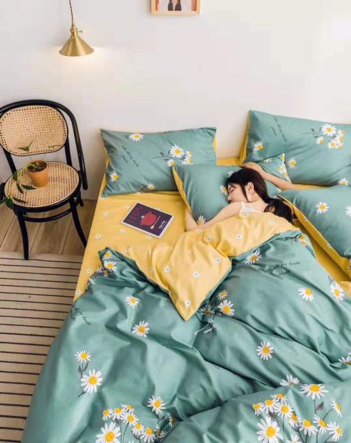 Bộ chăn ga gối poly nhập khẩu mẫu màn đêm mới nhất 2023