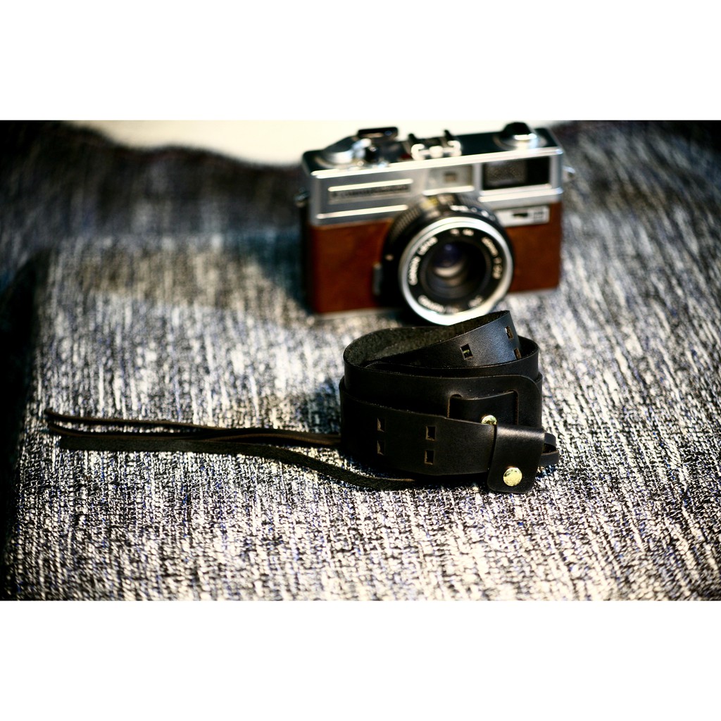 Dây máy ảnh vintage RAM Leather da bò thật rollei flex da bò