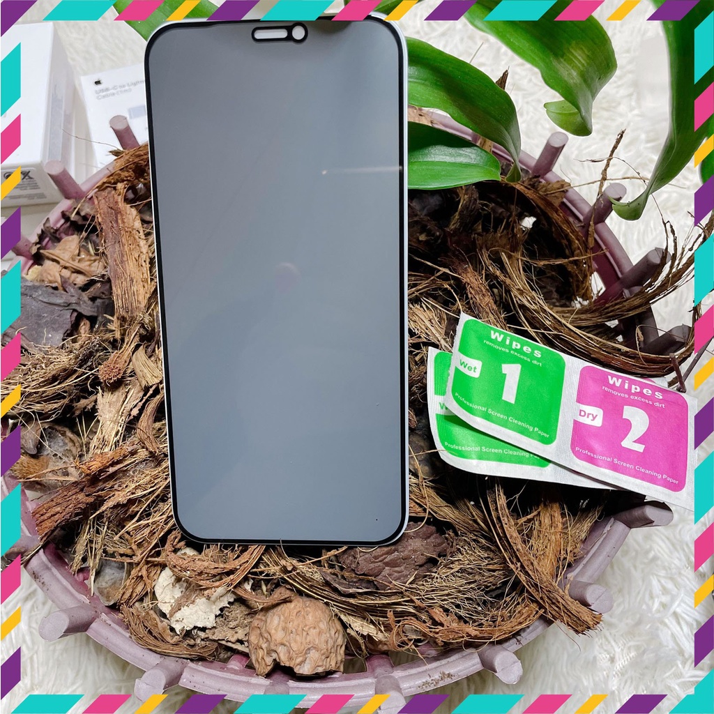 Kính cường lực IP chống nhìn trộm 6/6plus/6s/6splus/7/7plus/8/8plus/x/xr/xs/11/12/pro/max/promax