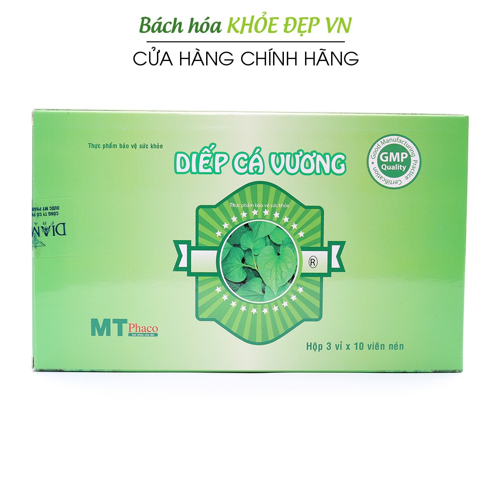 DIẾP CÁ VƯƠNG thảo dược tiêu trĩ, giảm táo bón, nhuận tràng - 30 viên [Diếp Cá Vương]