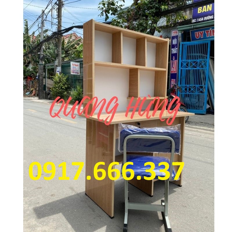 Bộ bàn học sinh ván okal 1m màu kem dành cho bé - tặng kèm hình dán cho bé | BigBuy360 - bigbuy360.vn