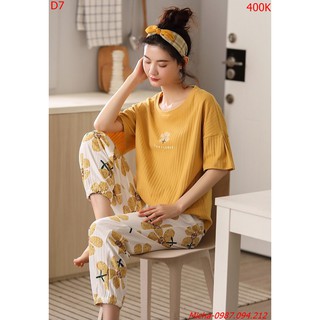 Bộ mặc nhà quần dài thun gân Sun Flower - Micha D7