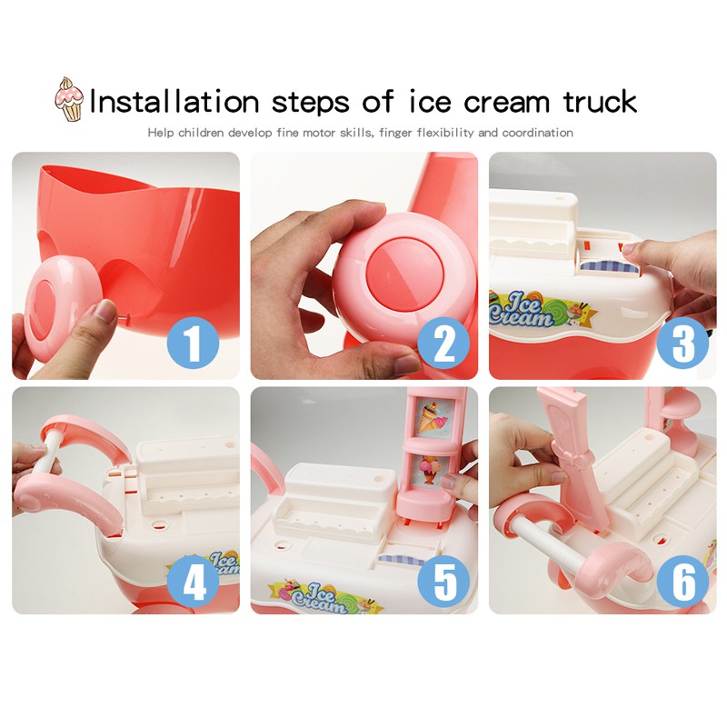 Bộ Đồ Chơi Xe Kem Có Nhạc Và Đèn Vui Nhộn Cho Bé