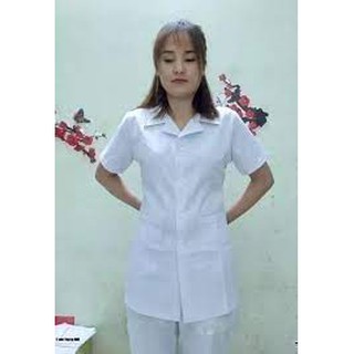[Siêu sale] Bộ quần áo y tá, áo blouse trắng nữ y tá, điều dưỡng Lon MỸ cao cấp