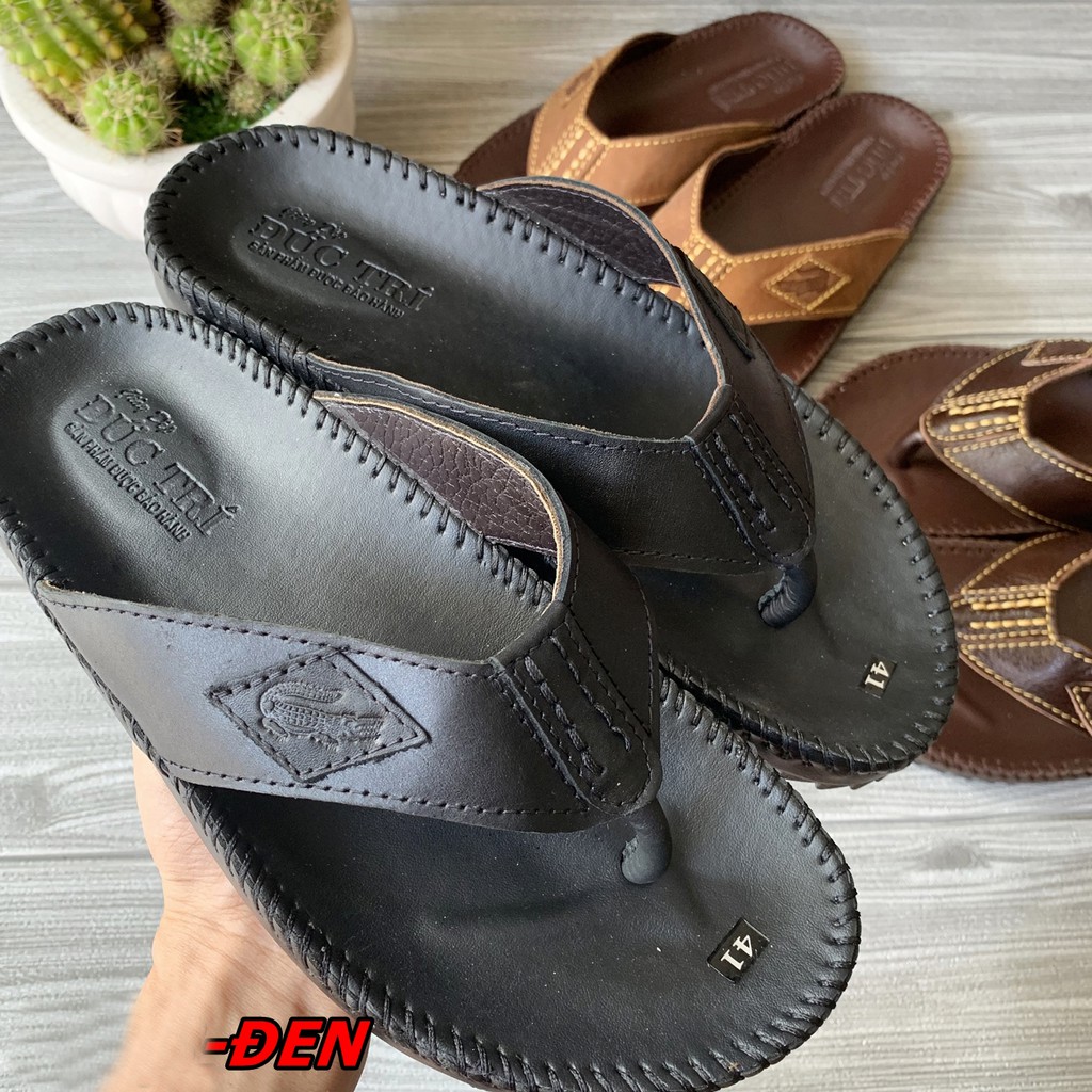 Dép Nam Quai Kẹp Xỏ Ngón Da Bò Thật 100% Cao Cấp A1