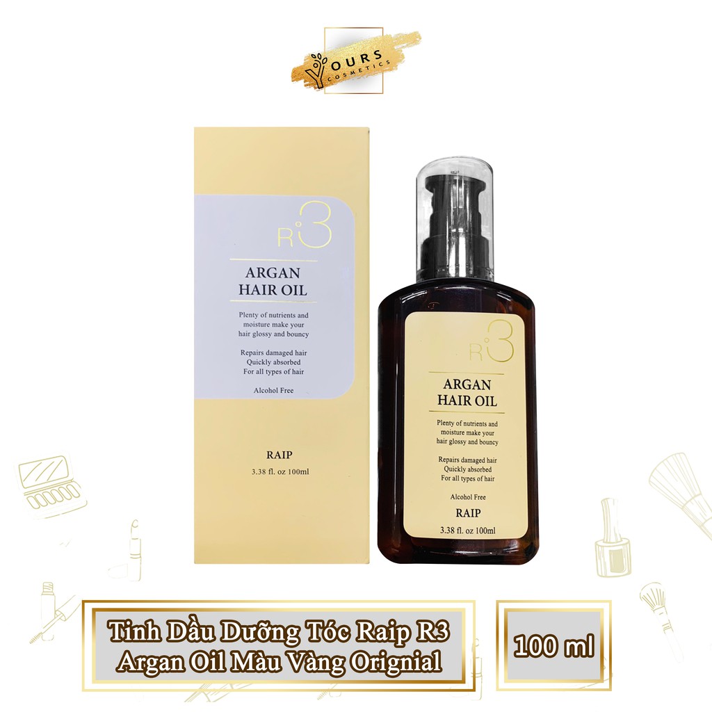 [Auth Hàn] Tinh Dầu Dưỡng Tóc Raip R3 Argan Oil Màu Vàng Original 100ml