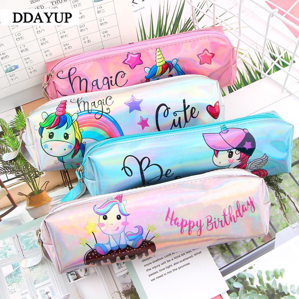 Bóp viết họa tiết chú kỳ lân nhiều màu sắc dễ thương