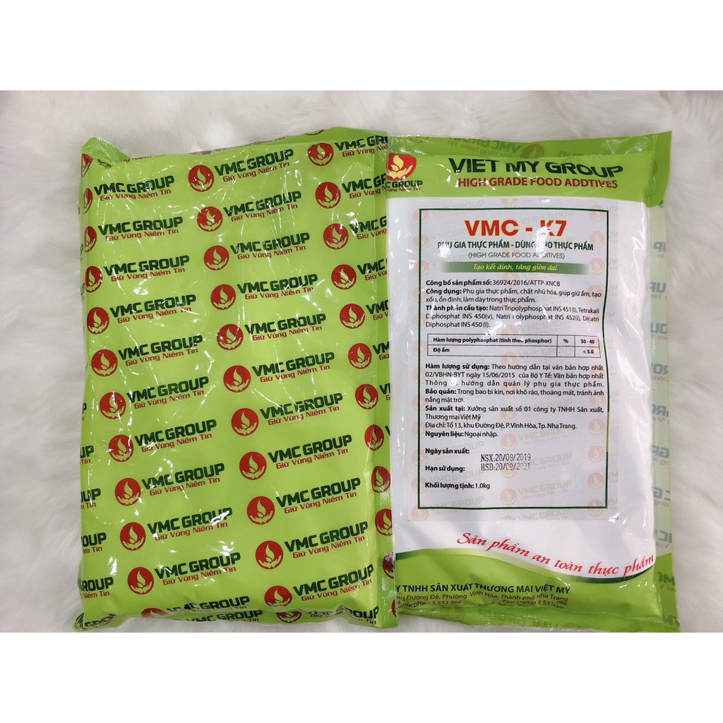 VMC K7 PHỤ GIA TẠO DAI DÒN CHO XÚC XÍCH, NẠP XƯỞNG
