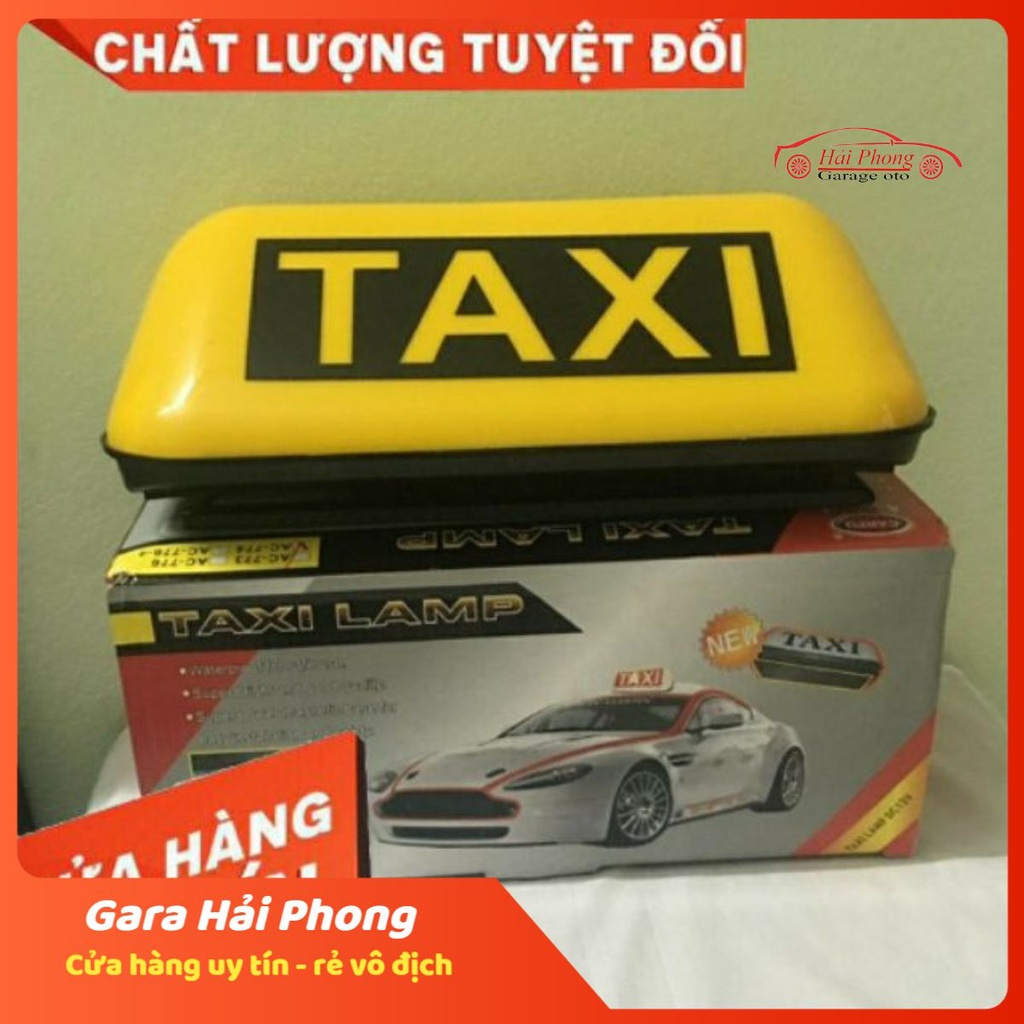 Mào TAXI đế nam châm -cỡ to 29 - 35cm 2 màu vàng và trắng