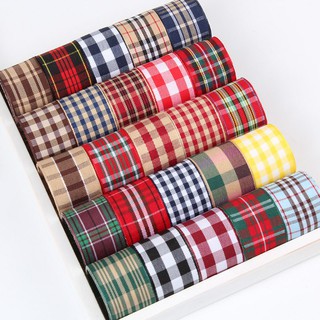 ( 2,5cm/20 màu) Ruy băng kẻ sọc caro / Dây Ruy băng diy handmade - BẢNG 1