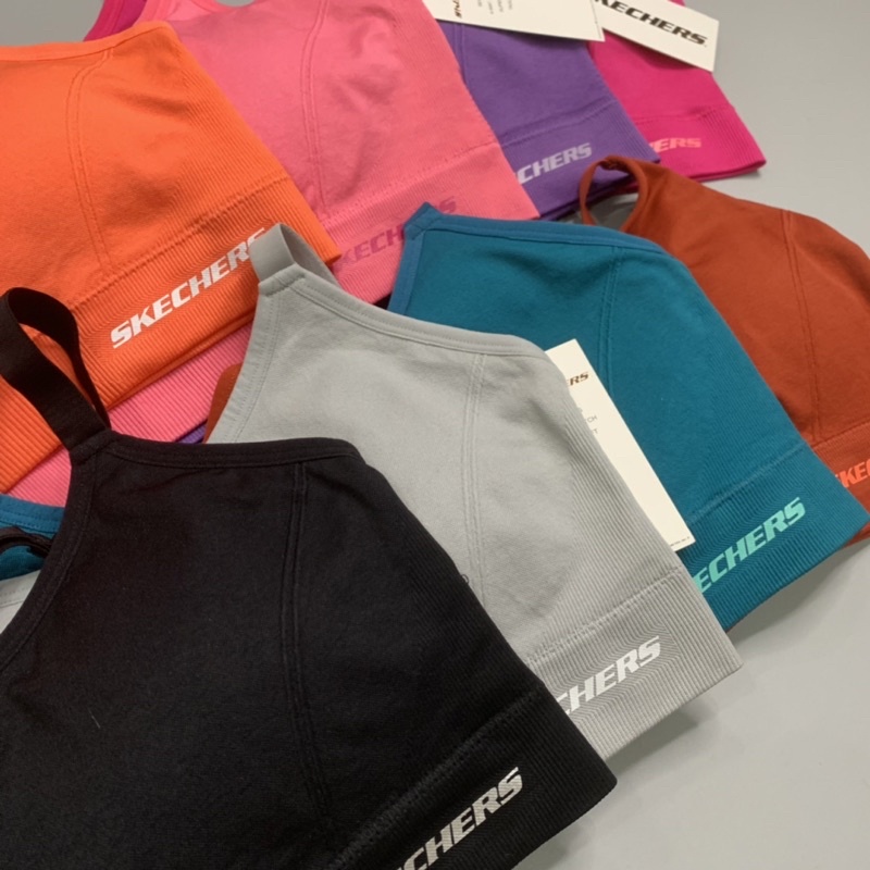 Áo Bra tập Gym Yoga nữ Skechers cao cấp xuất xịn, vải dệt kim mềm mịn co dãn tốt