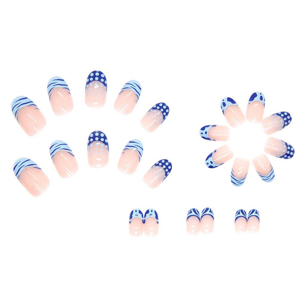 MIHAN1 Hộp 24 Móng Tay Giả Có Thể Tháo Rời