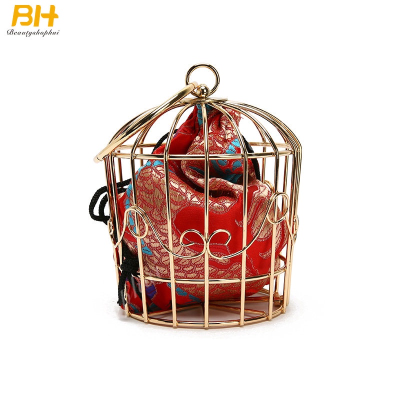 Túi Xách Bucket Đeo Vai Cỡ Nhỏ Họa Tiết Thổ Cẩm Phối Dây Xích Kiểu Hàn Quốc Thời Trang 2022 Cho Nữ