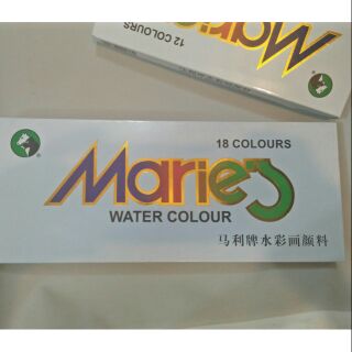 Màu nước Marie 12/18 /24/36 màu( tặng kèm pocket pha màu mini)