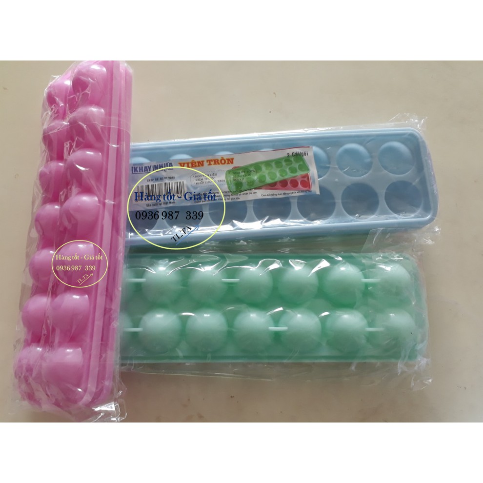 1 CẶP 2 CÁI KHAY ĐÁ , KHUÔN RAU CÂU, KHUÔN THẠCH NỬA VIÊN TRÒN