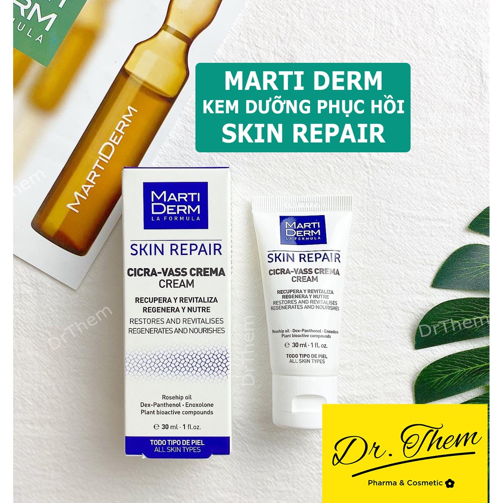 ✅[CHÍNH HÃNG] Kem Dưỡng MARTIDERM Skin Repair Cicra Vass Cream - Tái Tạo và Phục Hồi Da Nhạy Cảm 30ml - Marti Derm