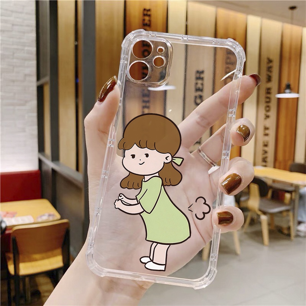Ốp lưng iphone đôi xì hơi chống sốc trong suốt case 14plus 14 pro max 13 12 promax 11 mini 6 6s 7 8 plus x xr xs Se