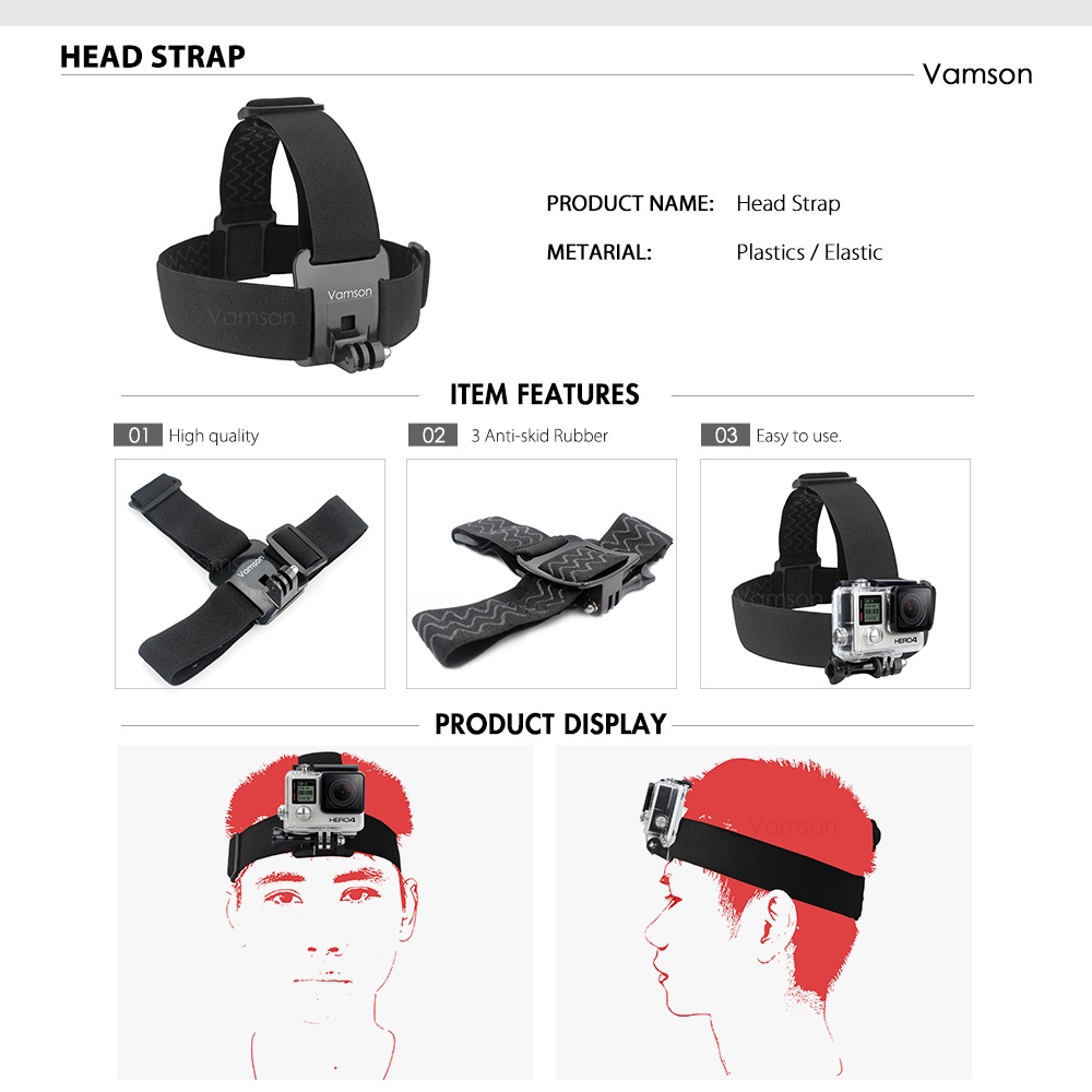 GOPRO Dây Đeo Ngực/Cổ Tay Gắn Máy Ảnh Hành Động Xiaomi Yi Xoay 360 Độ 10 9 8 6 7